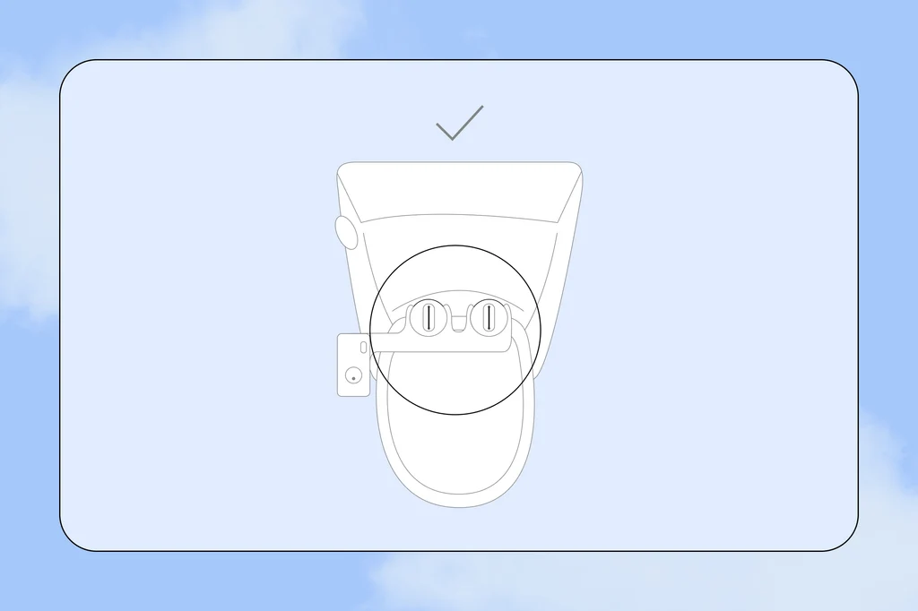Flushy bidet attachment positioned on the toilet bowl rim